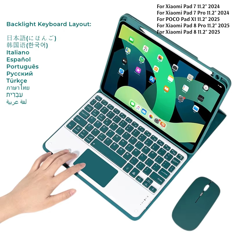 Gaming Keyboard And Mouse Wireless - バックライトキーボードケースマウス Xiaomi Pad 8/8 Pro 11.2インチ