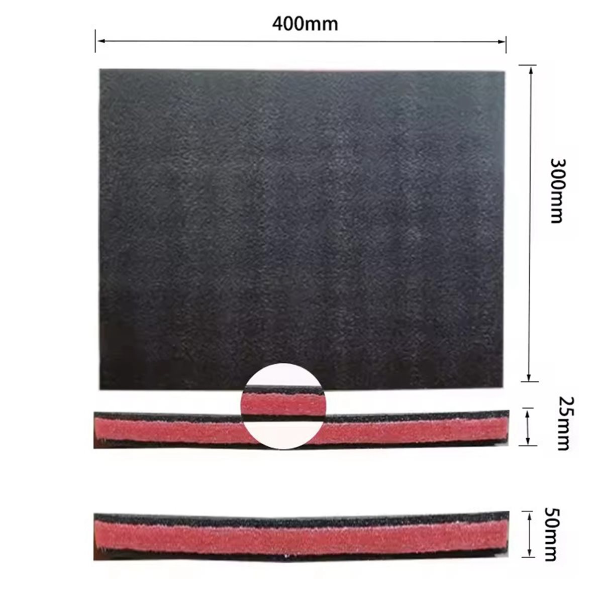 Polyurethane Foam Sheet - A24I ツールボックスフォーム、カット可能なポリウレタンフォームシート、ツールボックス整理用&衝撃吸収フォーム 400x330x50mm、2個入り