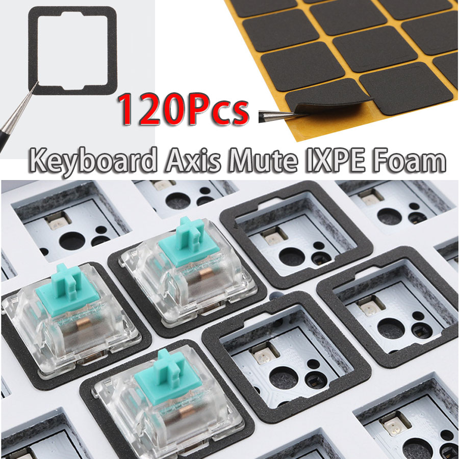 Foam Dampener Sheet - 120 個 DIY キーボードインターアクシスフォームシャフトミュート IXPE キーボードスイッチサウンドダンパーシートフォームパッドメカニカルスイッチフォームパッド