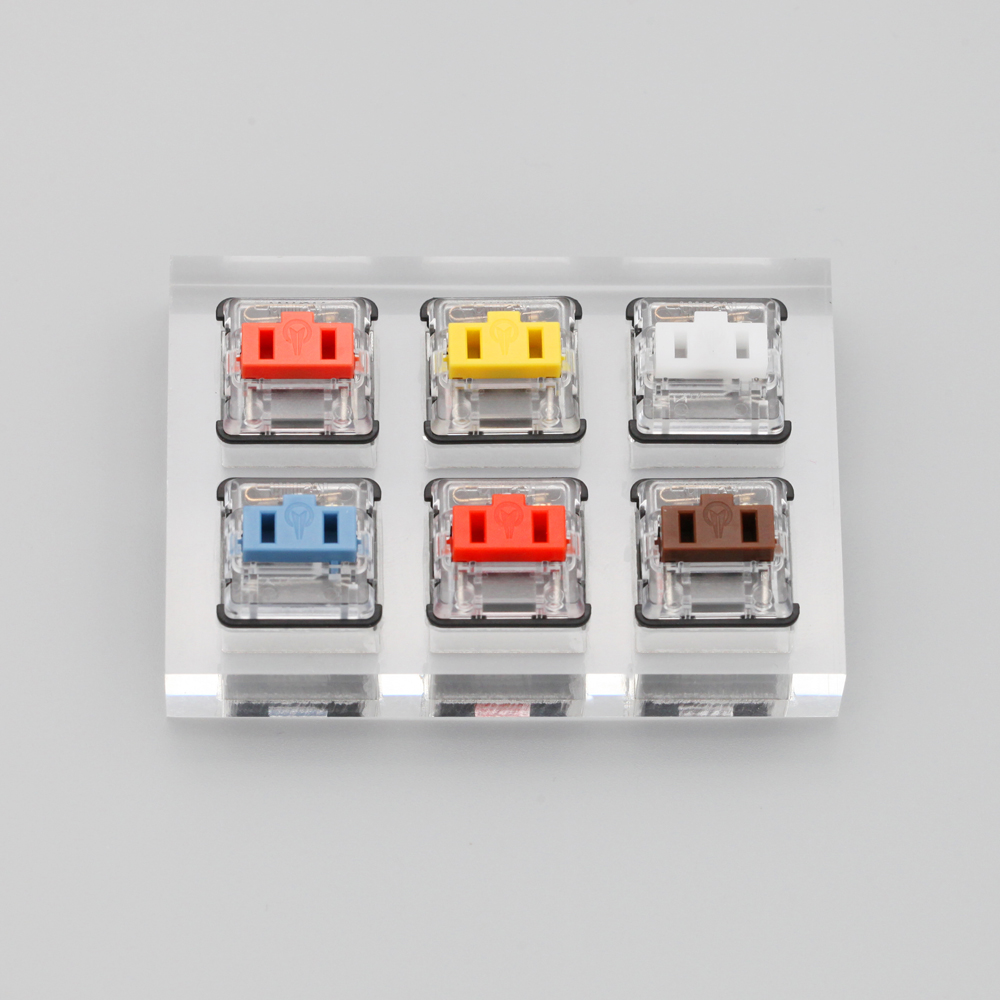 Gaming Keyboard Tester - アクリルスイッチテスター 2X3 kailhチョコ低プロファイルスイッチ茶白赤ダーク黄色ブルーorange smd rgb機械キーボード