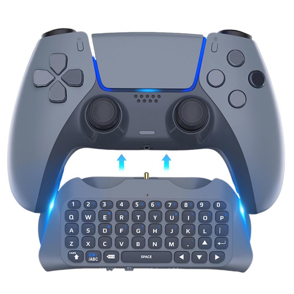 Gaming Keyboard Type C - PlayStation 5用ワイヤレスキーボードコントローラー、Bluetoothゲームパッドキーボードコントローラー、チャットパッド、内蔵スピーカー付きキーボード（PS5用）