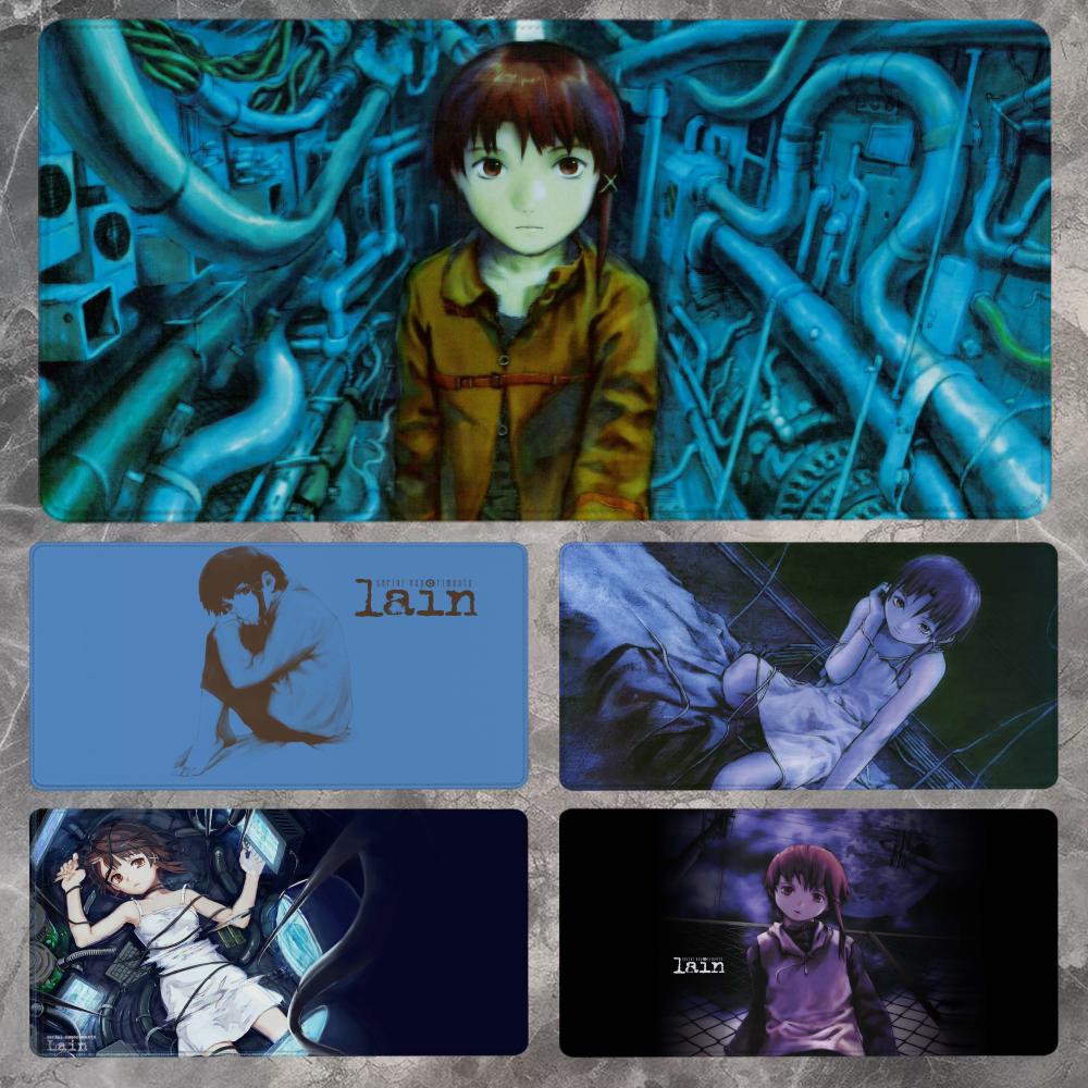 Gaming Keyboard Non Mechanical - Lain Serial Experiments マウスパッド 90x40CM 滑り止めゲーミングマウスパッド