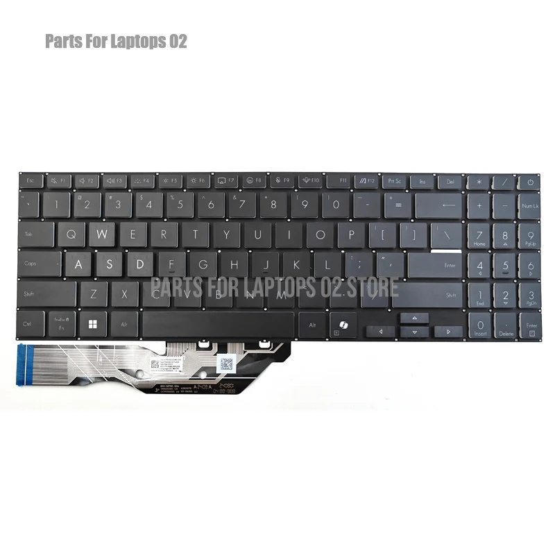 Gaming Keyboard Asus - ノートパソコンのキーボード米国バックライト付き新しい Asus ゲーミング V16 V3607 V3607V