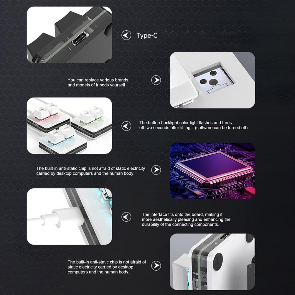 Gaming Keyboard Mini - 携帯電話データケーブル付き有線ミニメカニカルキーボード、Type-Cインターフェース、ホットスワップ対応スイッチ、カラフル、ゲーム用