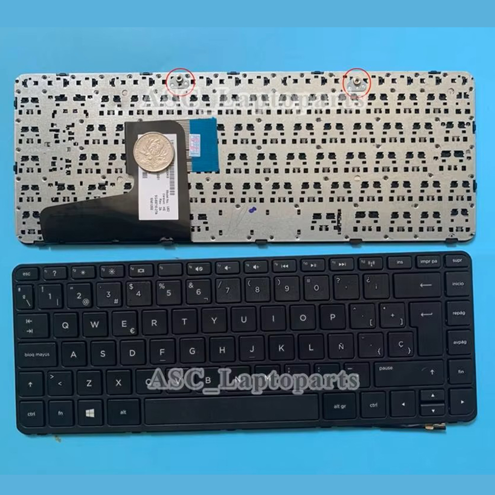 Gaming Keyboard Hp - スペイン製の新しいキーボード-hpホーム用,14-y000 14-y001la 14-y002la 14-y005la,黒のラップトップフレーム