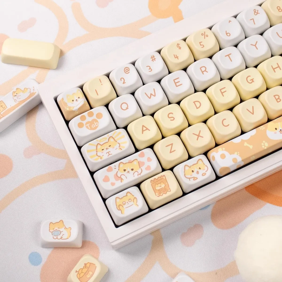 Gaming Keyboard 2026 - 2026 新しい 95 キー MOA プロファイル柴犬キーキャップ