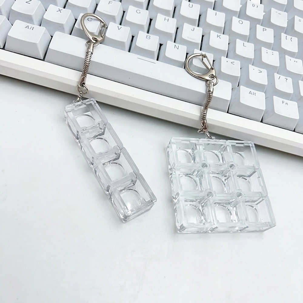 Gaming Keyboard Tester - 携帯用メカニカルスイッチテスター キーホルダー ストレス解消ガジェット プラスチック製フィジェットトイ 触覚キーボードキーキャップ 感覚クリエイティブ