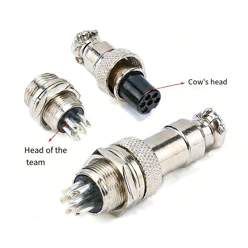 Aviator Connector Kit - 5 個 GX16 2/3/4/5 ピン航空プラグ-アダプター オス/メス金属航空プラグ-ワイヤーコネクタキット航空インサートシートソケット