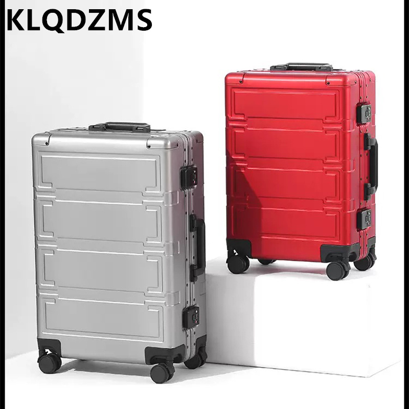 Aluminum Case 65 - KLQDZMS メンズ ラゲッジバッグ 全アルミニウムマグネシウム合金搭乗ボックス 大容量トロリーケース 20インチ24インチ28インチ旅行スーツケース
