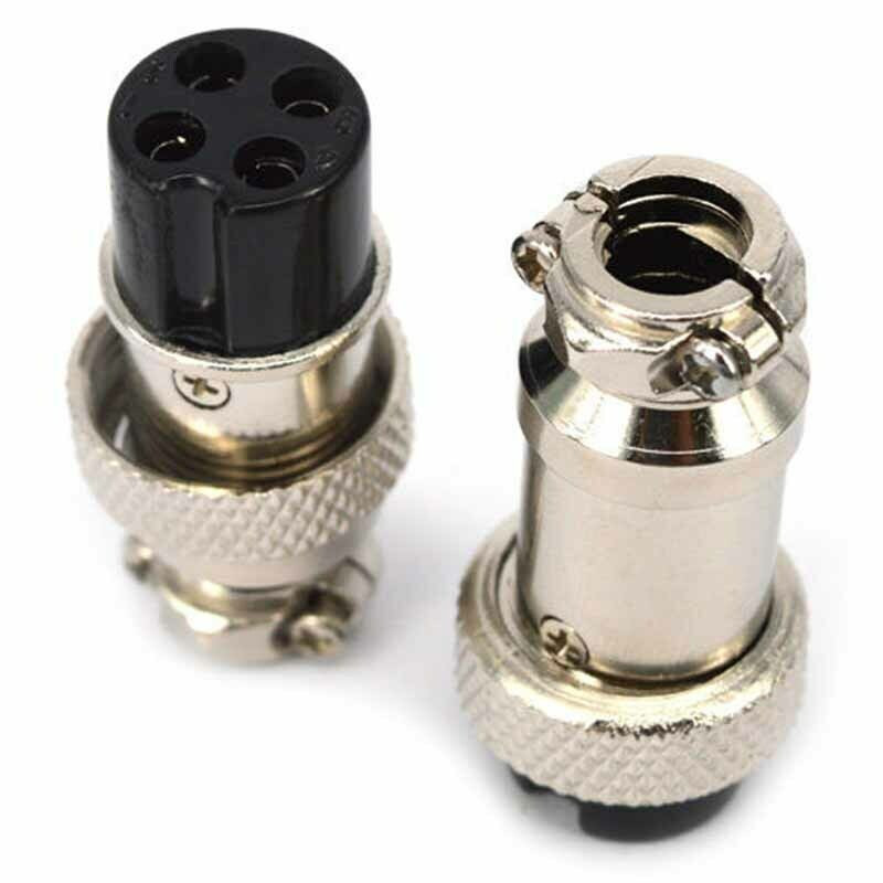 GX16-4 4ピン航空コネクタキット 5ペア 金属製パネル - Aviator Connector Kit のレビューと価格