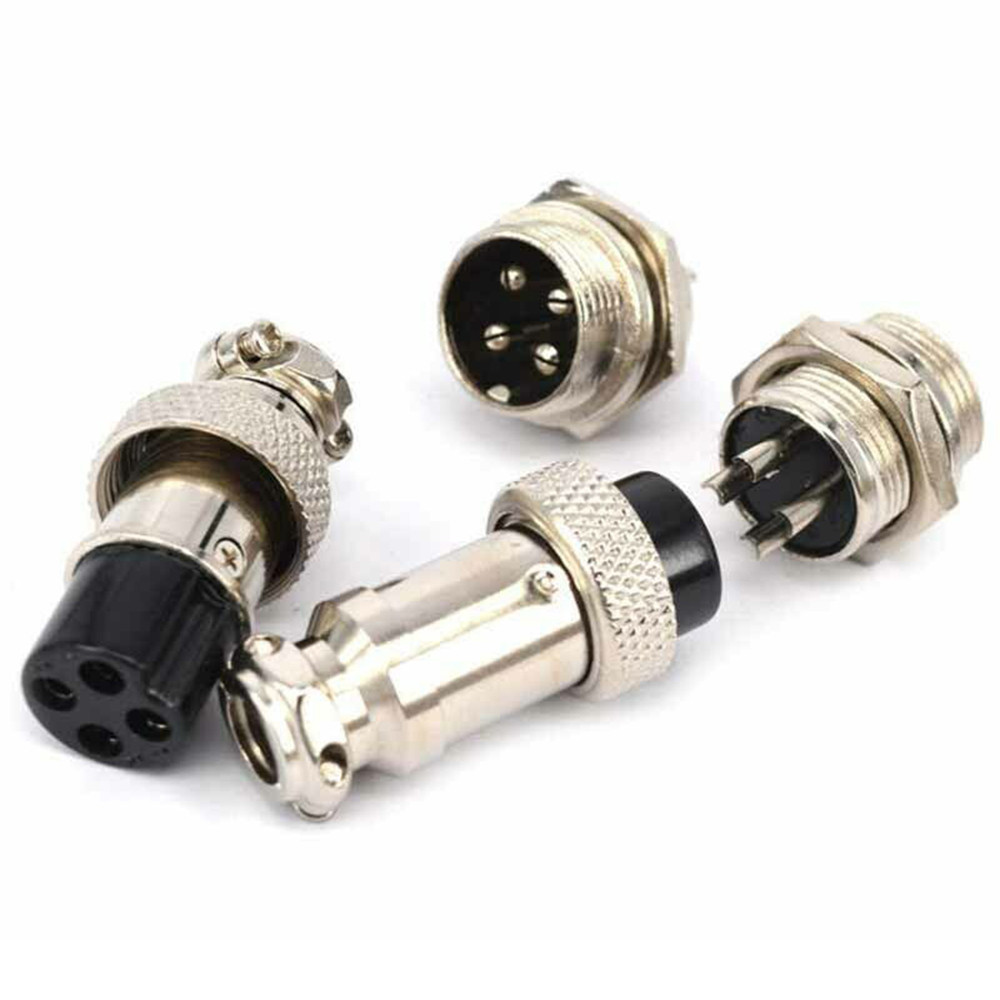 GX16-4 4ピン航空コネクタキット 5ペア 金属製パネル - Aviator Connector Kit のレビューと価格