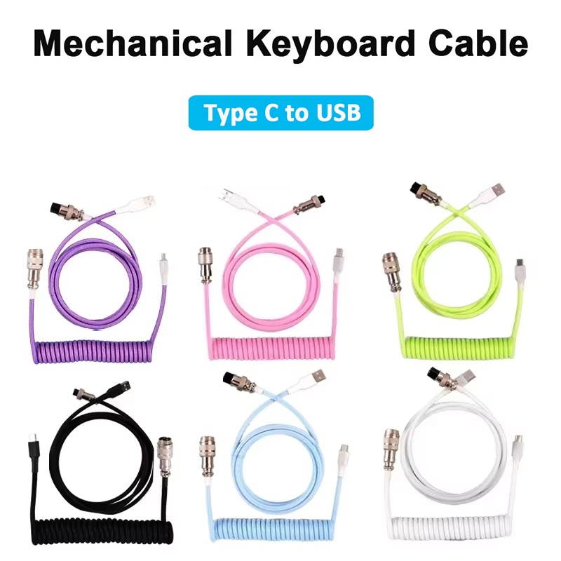 メカニカルキーボードコイル状ケーブルアビエイターケーブルタイ - Gaming Keyboard Type C のレビューと価格