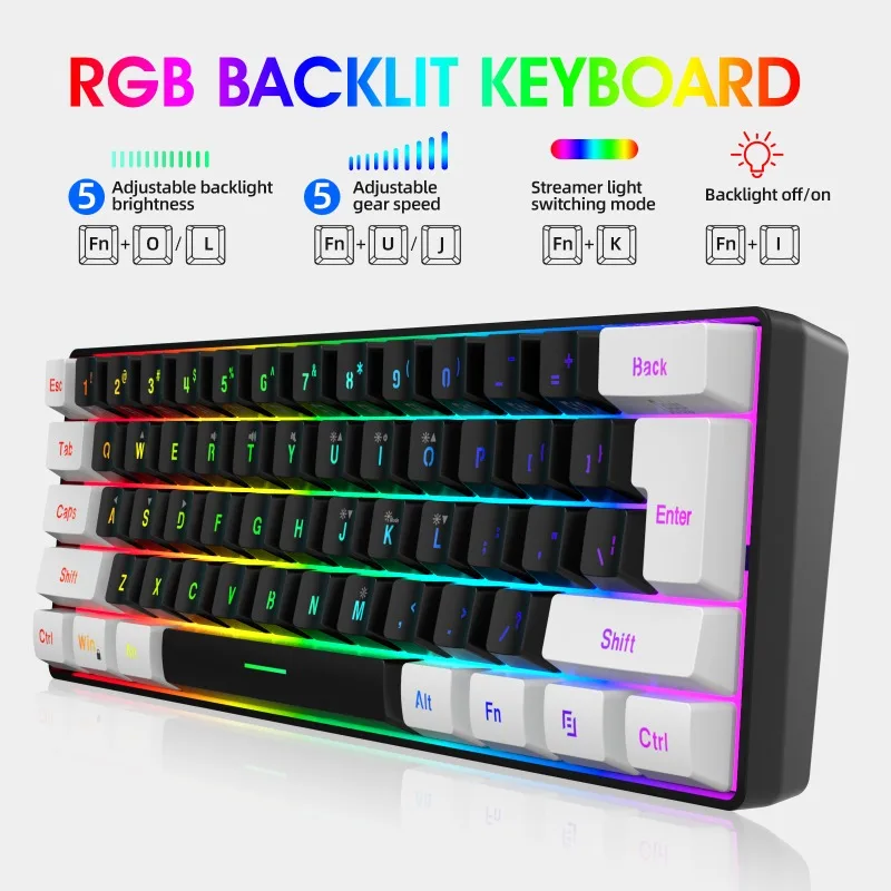 キーボードとマウス 60% コンピューターゲームコンボキット - Gaming Keyboard Mouse And Headset Combo のレビューと価格