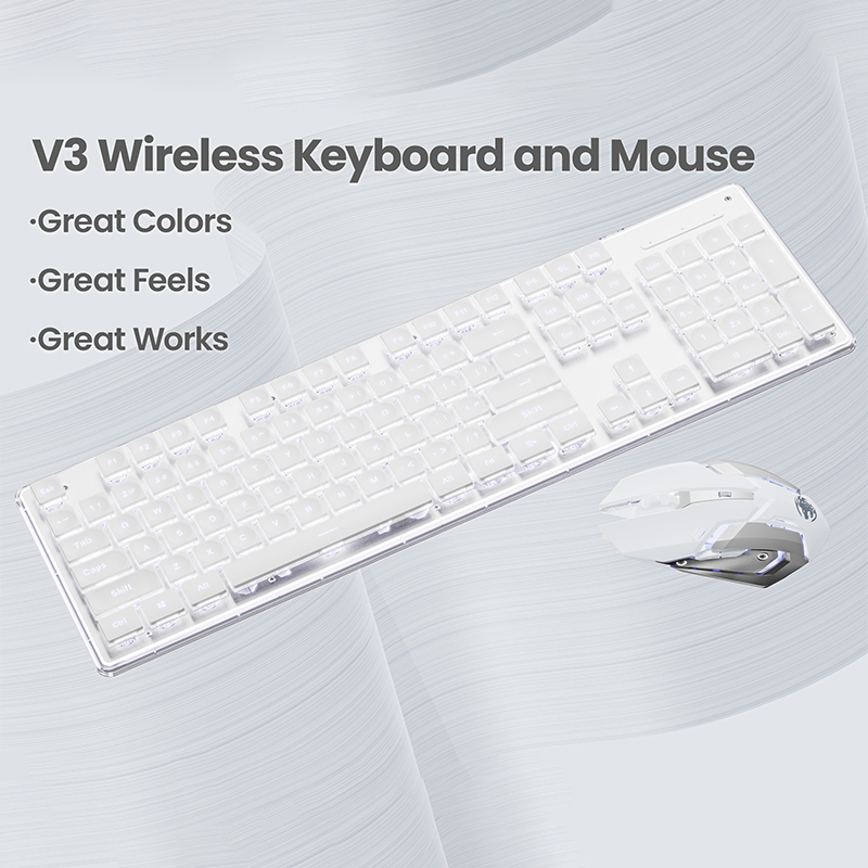 EWEADN V3-静かなワイヤレスキーボードとマウスのセッ - Gaming Keyboard And Mouse Wireless のレビューと価格