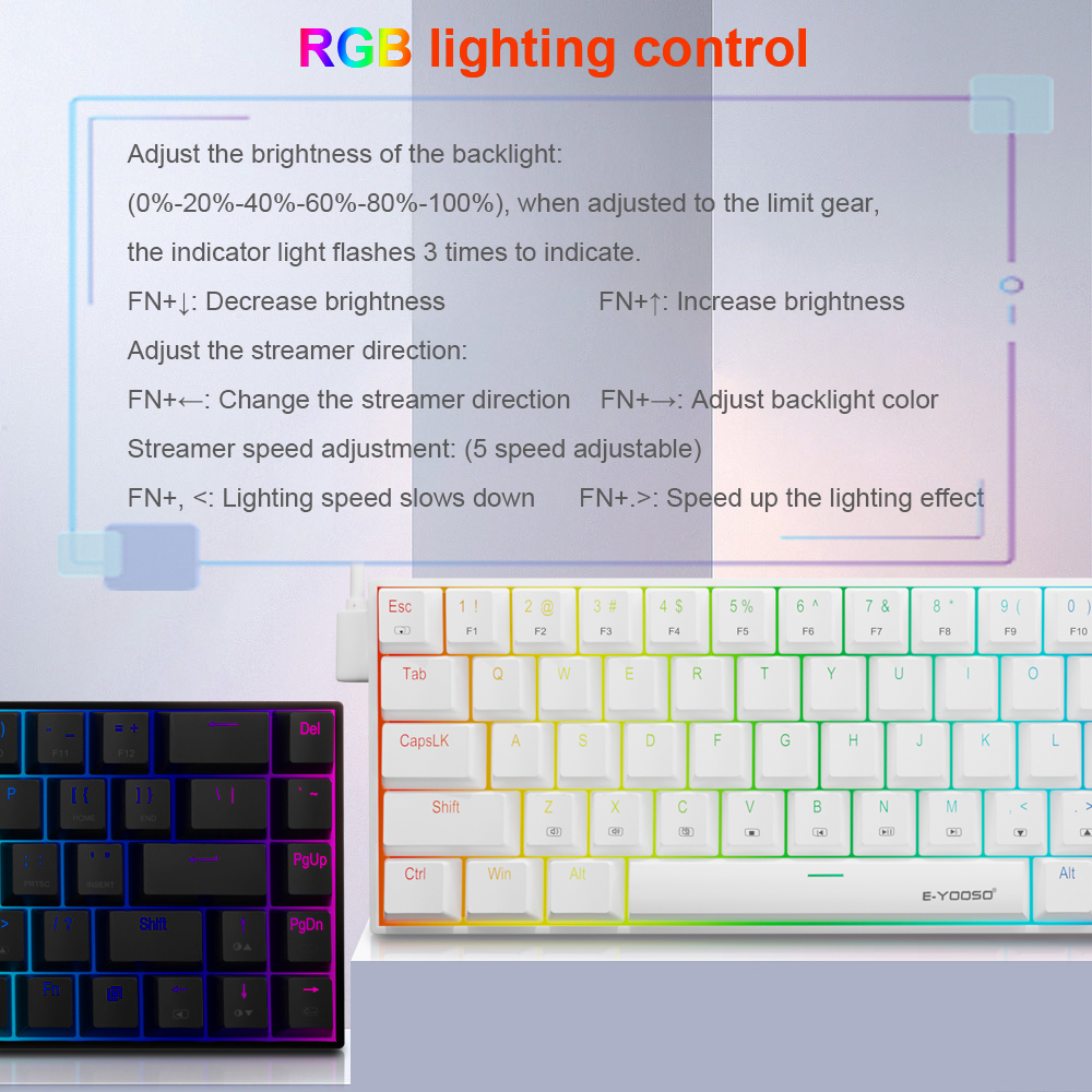 E-yooo-メカニカルゲーミングキーボード,赤いスイッチ, - Gaming Keyboard E Yooso のレビューと価格