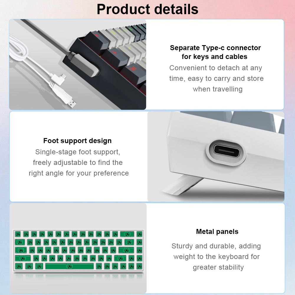 E-yooo-メカニカルゲーミングキーボード,赤いスイッチ, - Gaming Keyboard E Yooso のレビューと価格