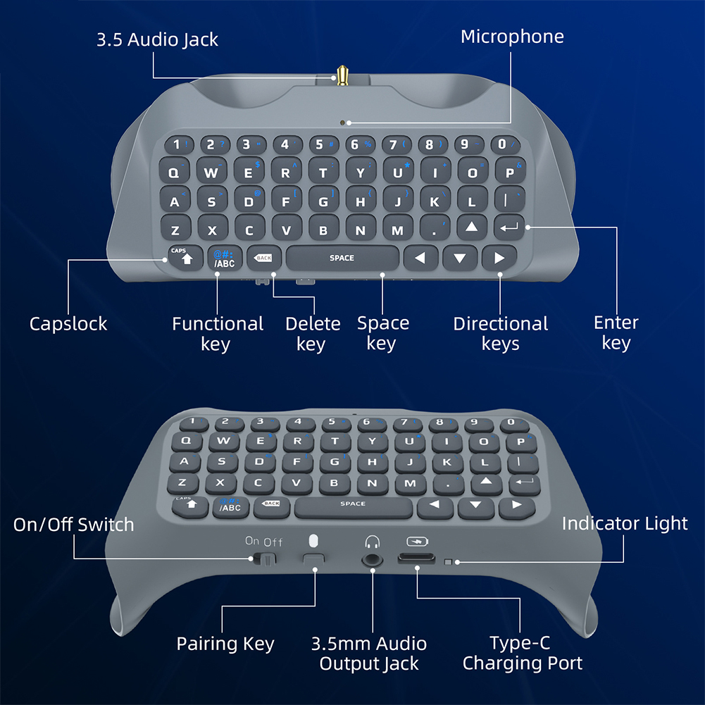PlayStation 5用ワイヤレスキーボードコントローラ - Gaming Keyboard Type C のレビューと価格