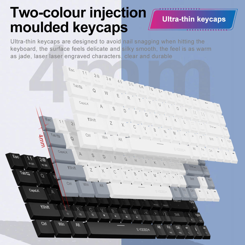 E-YOOSO A68ミニスリムUSBワイヤードメカニカルゲ - Gaming Keyboard E Yooso のレビューと価格