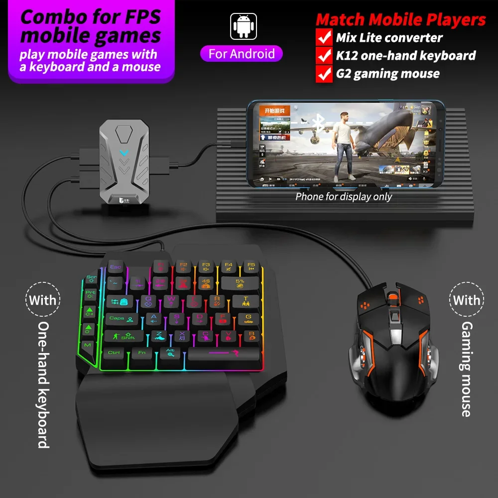 在庫あり Mixliteモバイルゲームパッド Android - Gaming Keyboard And Mouse Mobile のレビューと価格