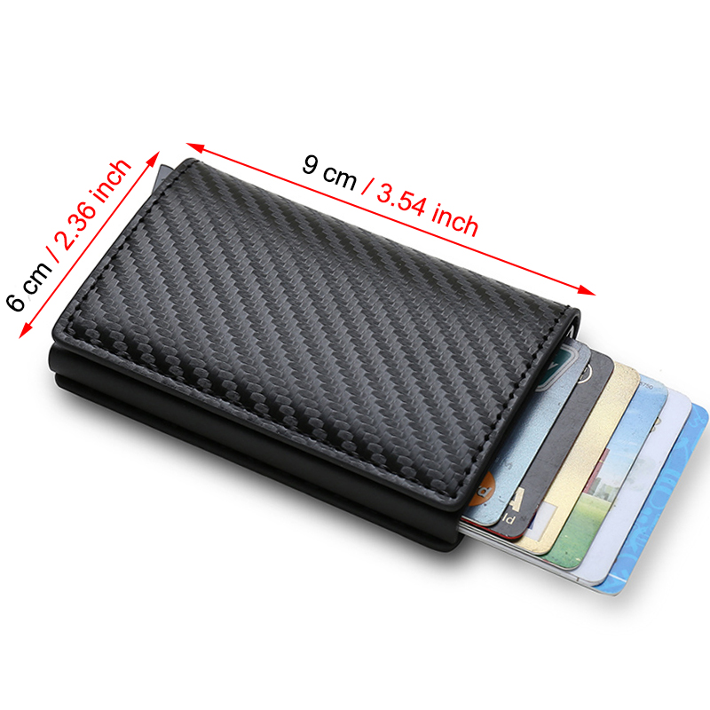 Rfid アルミ男性財布カードホルダー財布炭素繊維男性ビジネ - Aluminum Case 65 のレビューと価格