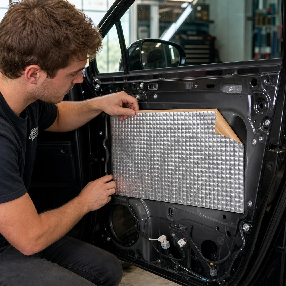 車用防音マット ブチルゴム製衝撃吸収ボード 自己粘着式ノイズ - Foam Dampener Sheet のレビューと価格