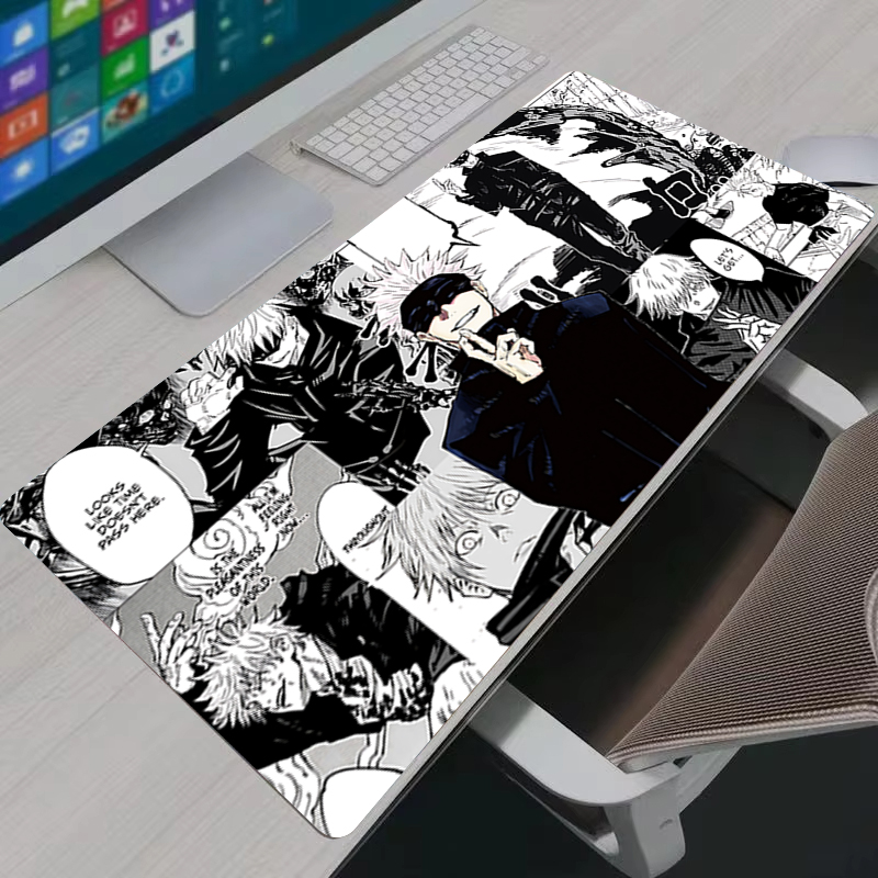 マウスパッドクールアニメ呪術廻戦五条悟大型ゲーミングマウスパ - Gaming Keyboard En Mouse のレビューと価格