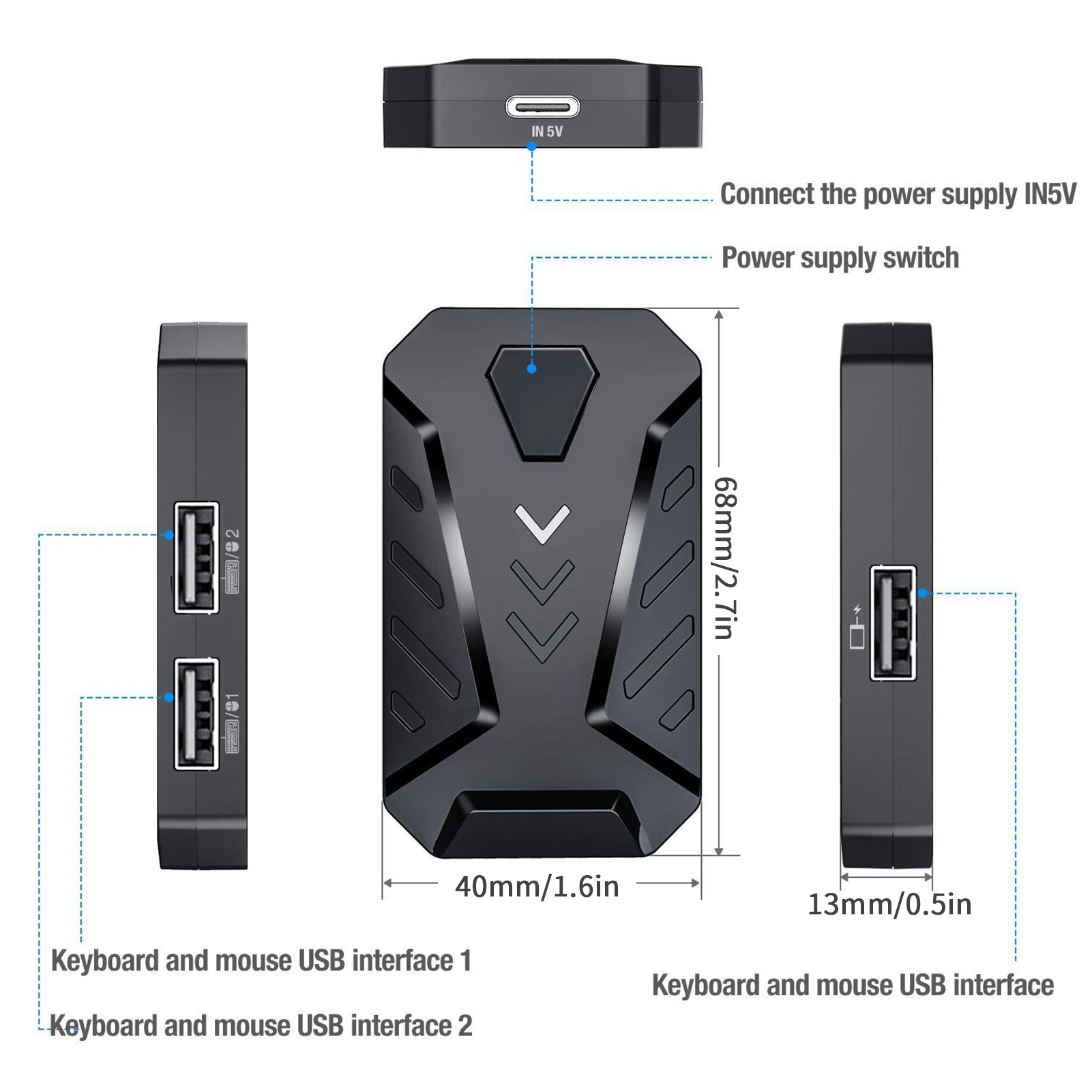 ゲーミングキーボードマウスコンバーターアダプター Andro - Gaming Keyboard And Mouse Mobile のレビューと価格