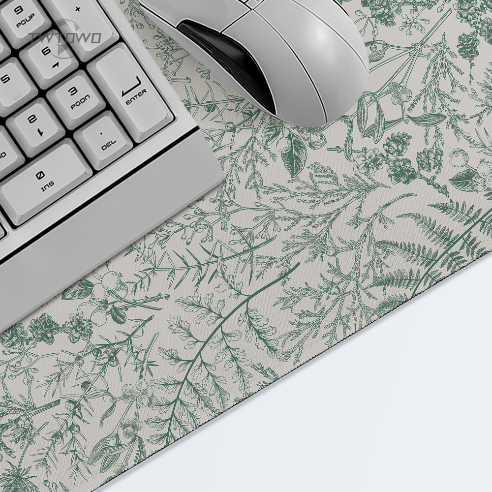 緑の花草の美学ゲーミングマウスパッド、滑り止めカーペット、メ - Gaming Keyboard Non Mechanical のレビューと価格