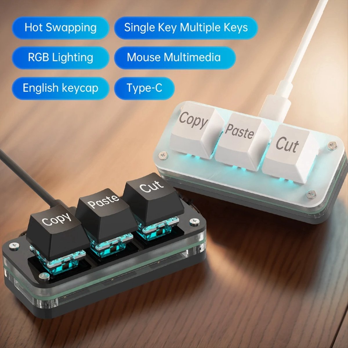 doyou 3 キー マクロ プログラミング ミニ キーボー - Gaming Keyboard Mini のレビューと価格
