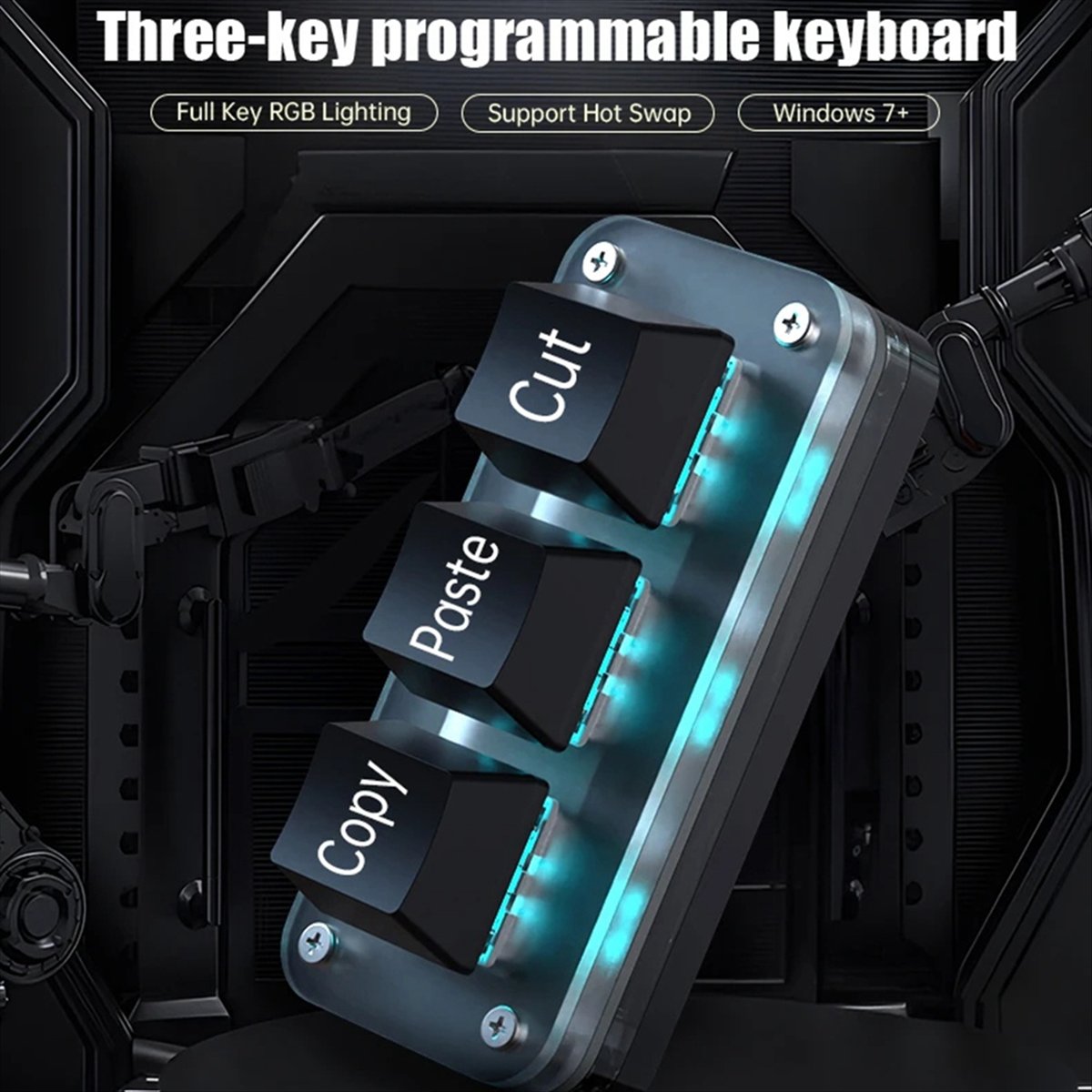 doyou 3 キー マクロ プログラミング ミニ キーボー - Gaming Keyboard Mini のレビューと価格