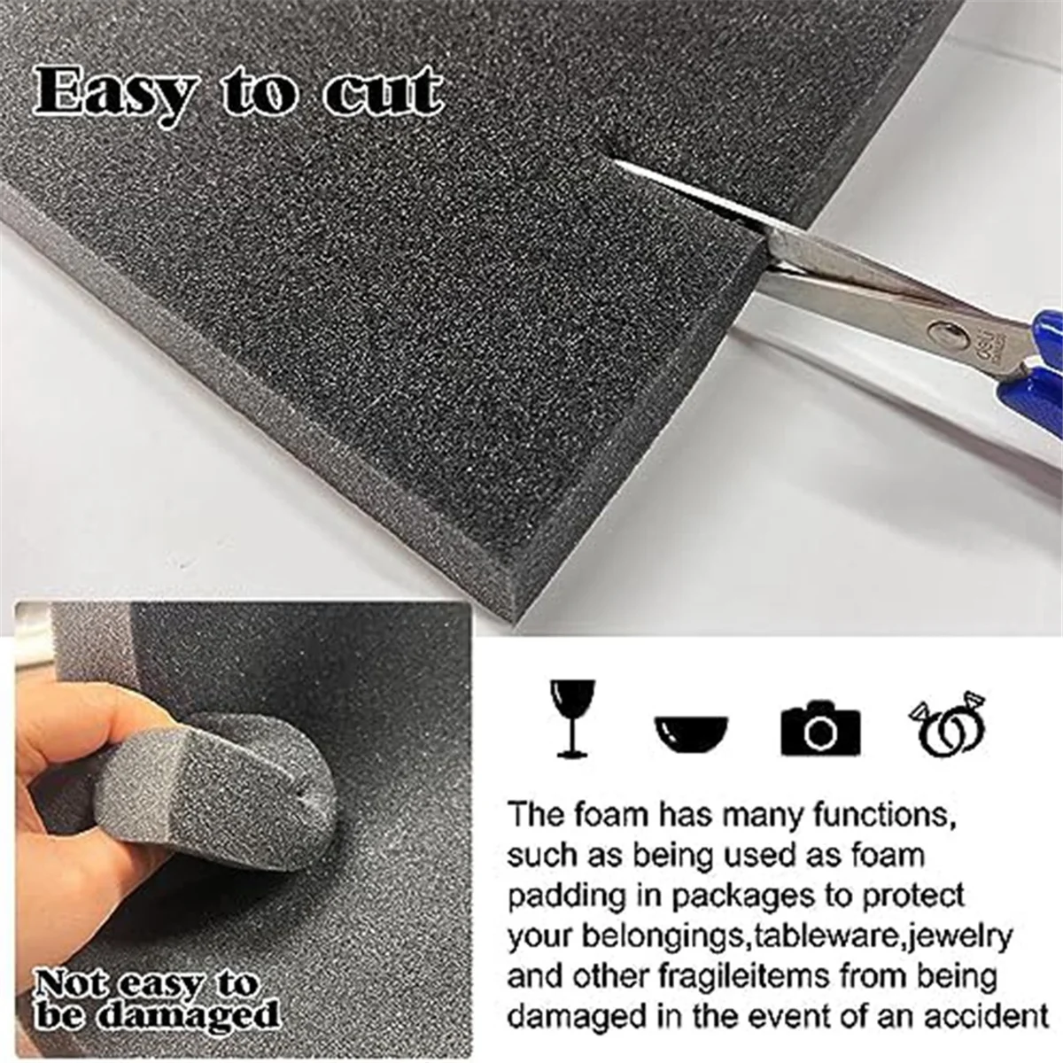 6 個のポリウレタンフォームシートフォームパッドケース包装ツ - Polyurethane Foam Sheet のレビューと価格