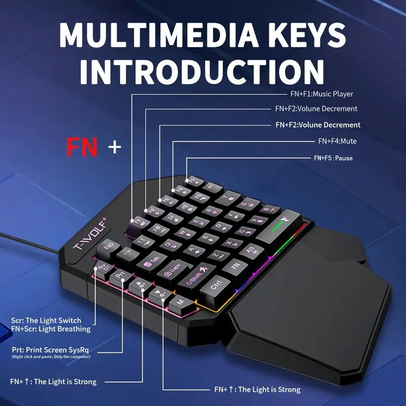 FocusOnPC TF900 2-in-1モバイルゲーミン - Gaming Keyboard And Mouse Mobile のレビューと価格