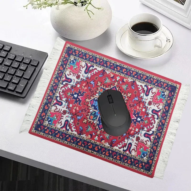 ミニペルシャ織りラグマットマウスパッド、フリンジ付き、ノート - Gaming Keyboard Mini のレビューと価格