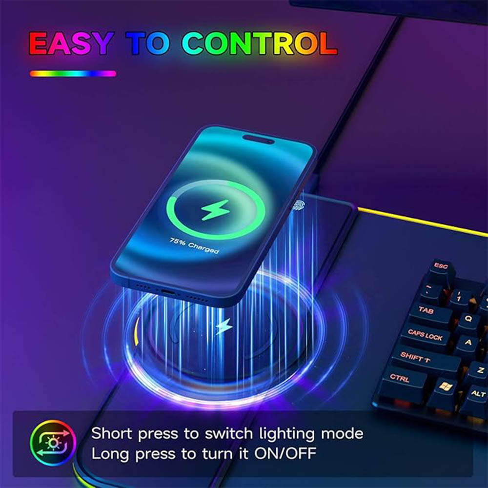RGBマウスパッド ワイヤレス充電器付き 15W急速充電 滑 - Gaming Keyboard And Mouse Wireless のレビューと価格