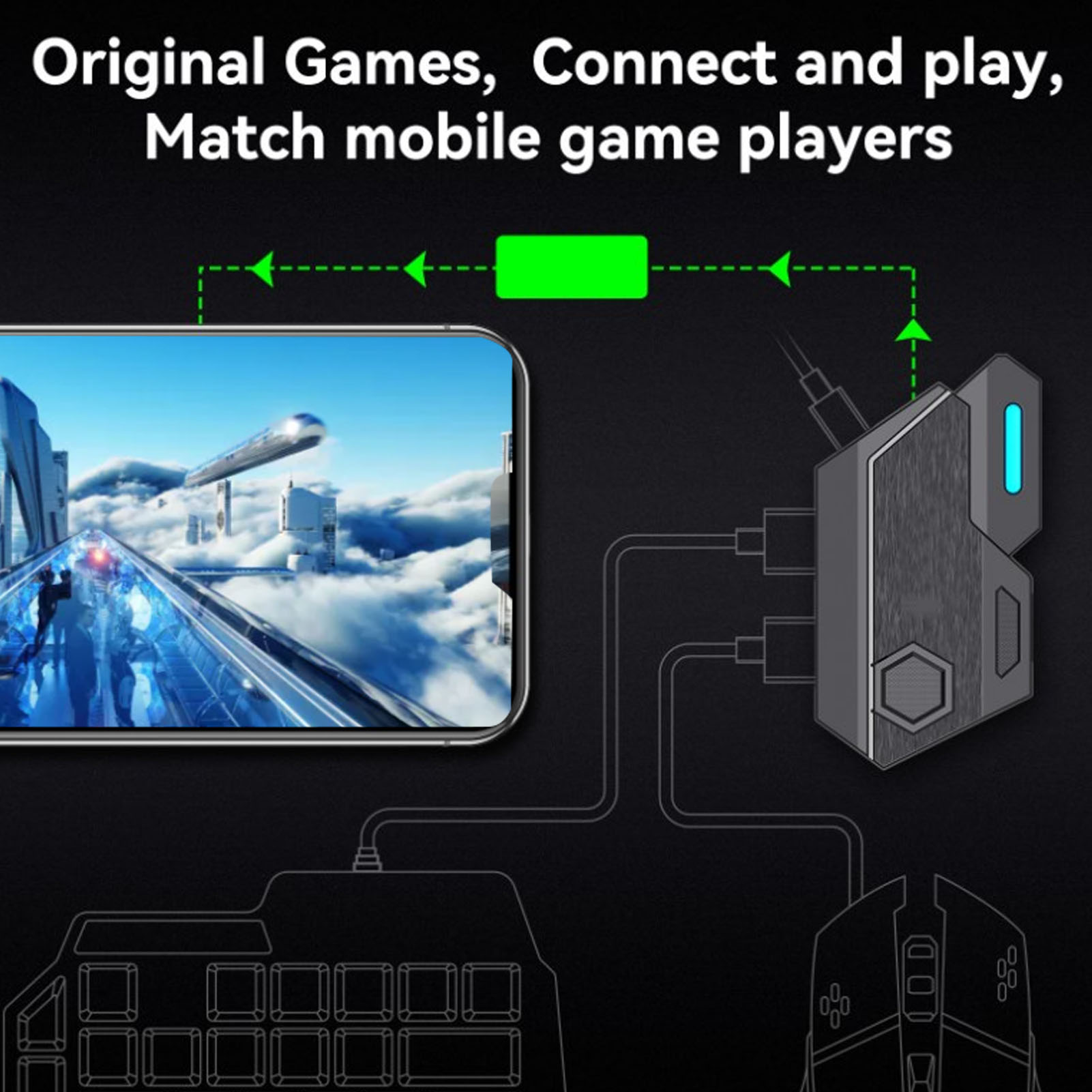 モバイルゲームコンボパック Bluetooth接続 片手キー - Gaming Keyboard And Mouse Mobile のレビューと価格