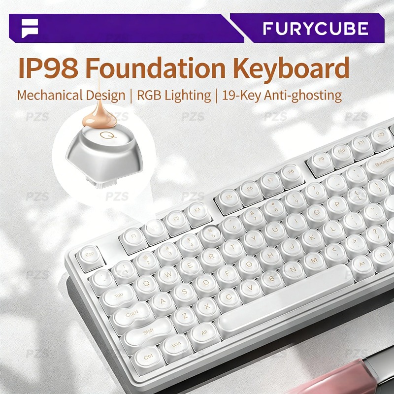 FURYCUBE IP98 有線キーボード RGB 半透明  - Gaming Keyboard Ip98 のレビューと価格