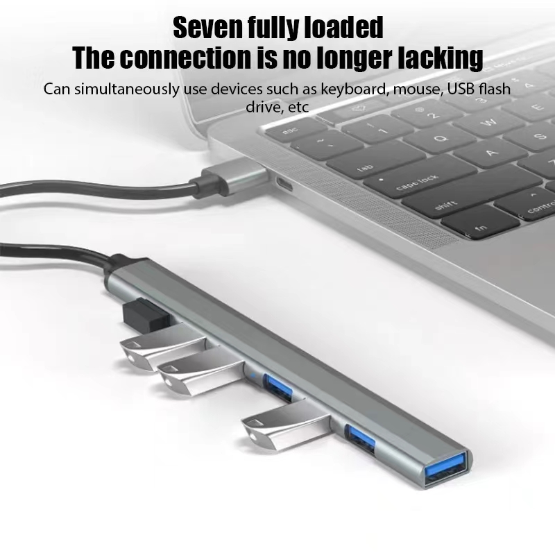 7ポートUSB 3.0 Type-Cハブ拡張スプリッター高速 - Gaming Keyboard Type C のレビューと価格