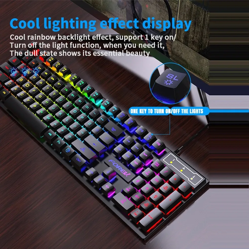 104 キーバックライト付きメカニカルキーボード有線ゲーミン - Gaming Keyboard Mouse And Headset Combo のレビューと価格