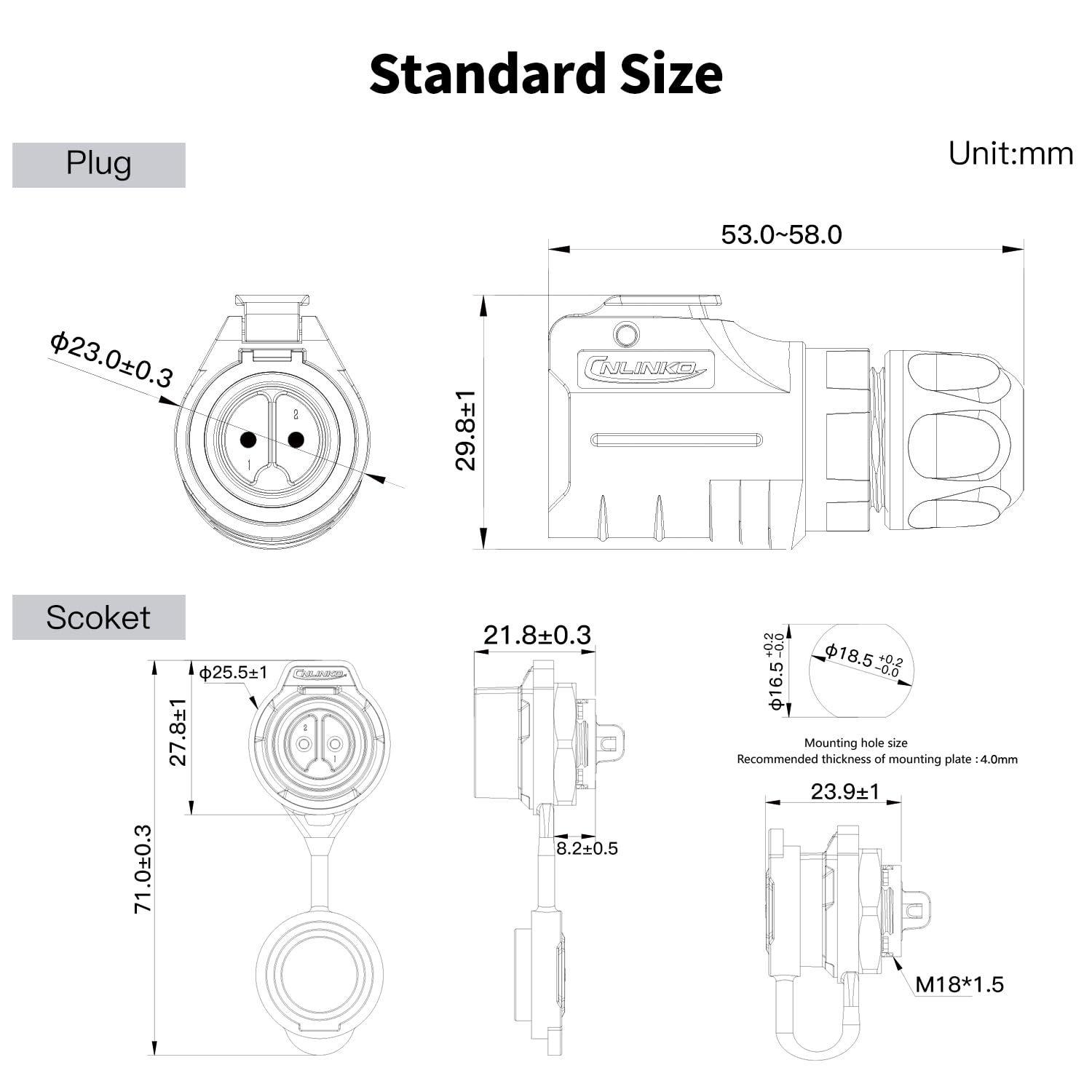 CNLINKO LP-16 円形航空コネクタキット オスプラ - Aviator Connector Kit のレビューと価格