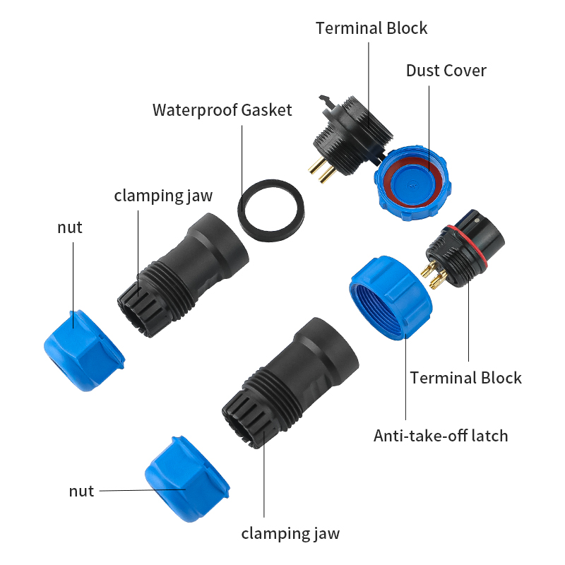 JINH 1/5個入りネジ端子SP17 2/3ピン航空プラグ - Aviator Connector Kit のレビューと価格