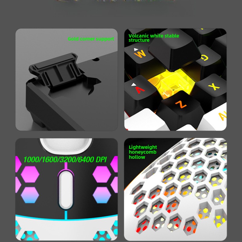 キーボードとマウスセット 60% RGB ゲーミングキーボー - Gaming Keyboard Mouse And Headset Combo のレビューと価格
